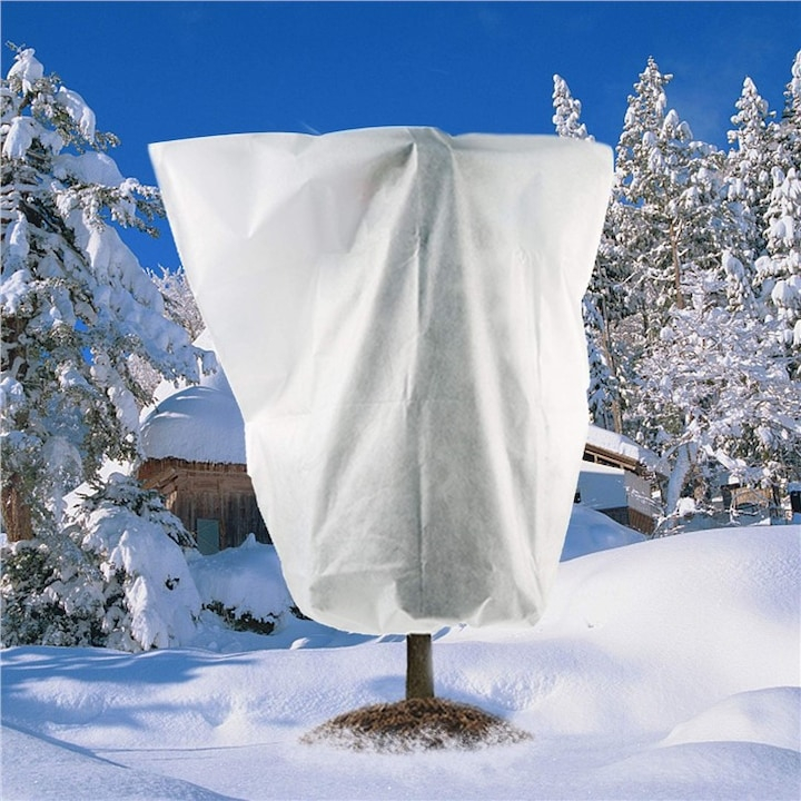 Set 2 Huse Antiinghet Flori, Foarte Usoare, Marimi Diferite, 120x80cm & 80x60cm, 30g/m², Ideale pentru flori fragile, Material respirabil, Alb [3]