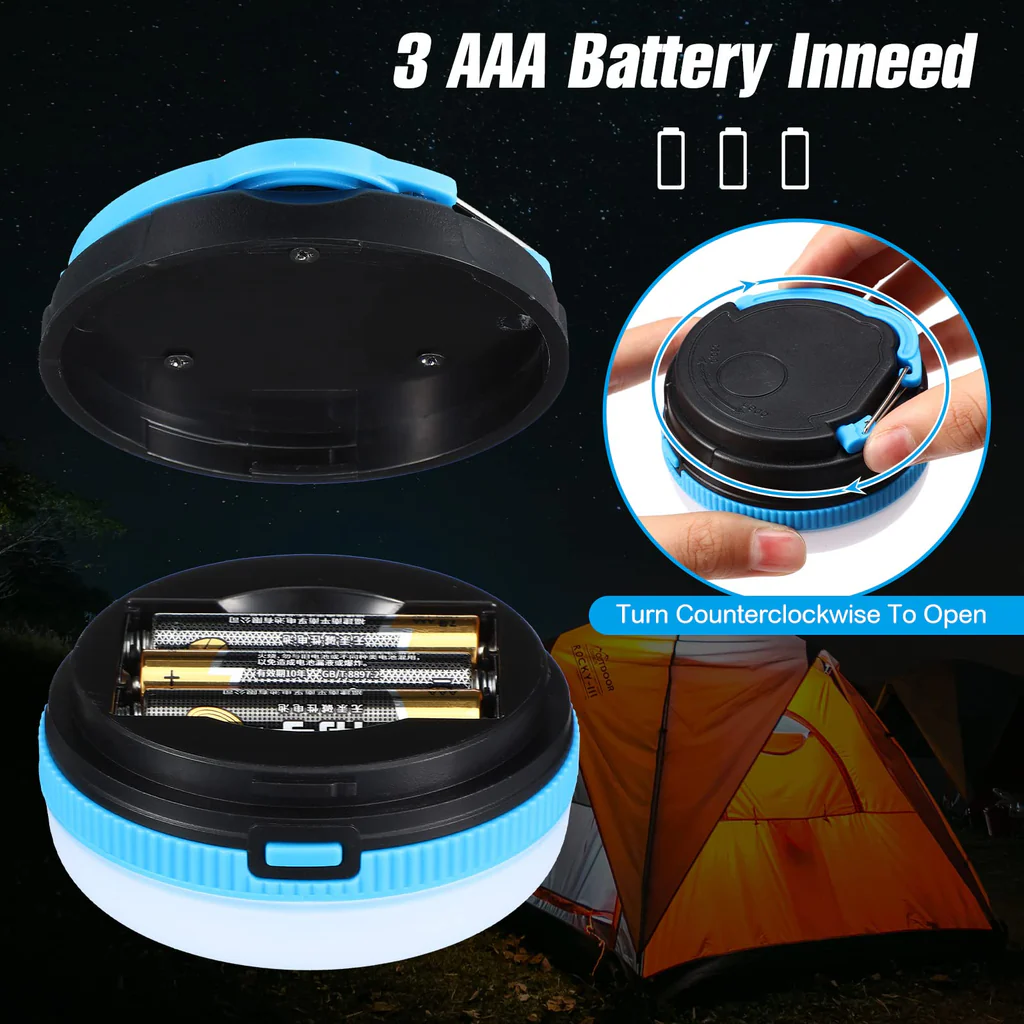 Set 2 Lampi LED mici de Camping, Rezistente la ploaie, 8 x 7 x 4.3 cm [3]