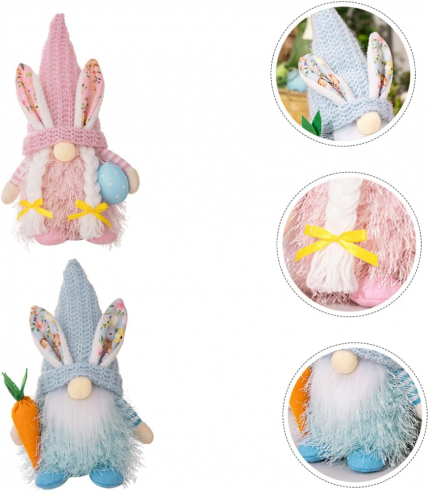 Set 2 papusi decorative, gnom, multicolor, interior, 23x15x8 cm [6]