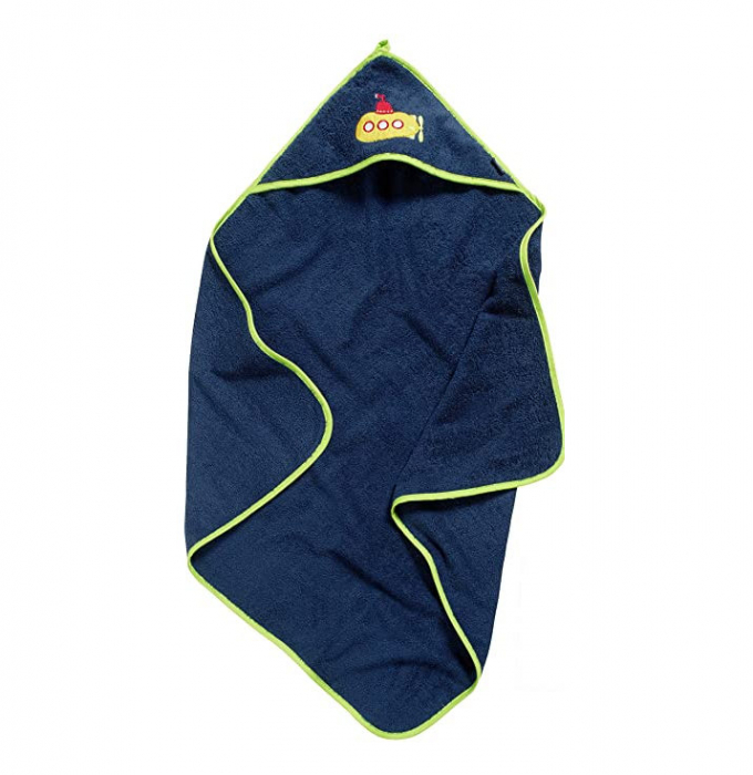 Set 2 piese Prosop bumbac, Submarine, albastru, Playshoes, 75 x 75 cm [3]