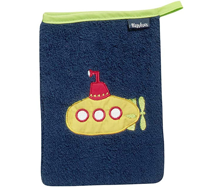 Set 2 piese Prosop bumbac, Submarine, albastru, Playshoes, 75 x 75 cm [2]