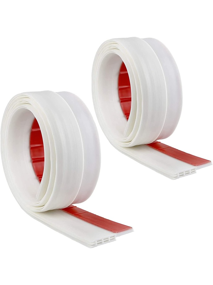 Set 2 Profile Etansare Anti-Curent Premium pentru Usi, Banda de Silicon cu Aderenta Puternica, Izolare Termica si Fonica, Instalare Rapida, 5X100cm, Alb [1]