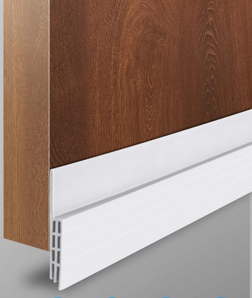 Set 2 Profile Etansare Anti-Curent Premium pentru Usi, Banda de Silicon cu Aderenta Puternica, Izolare Termica si Fonica, Instalare Rapida, 5X100cm, Alb [10]