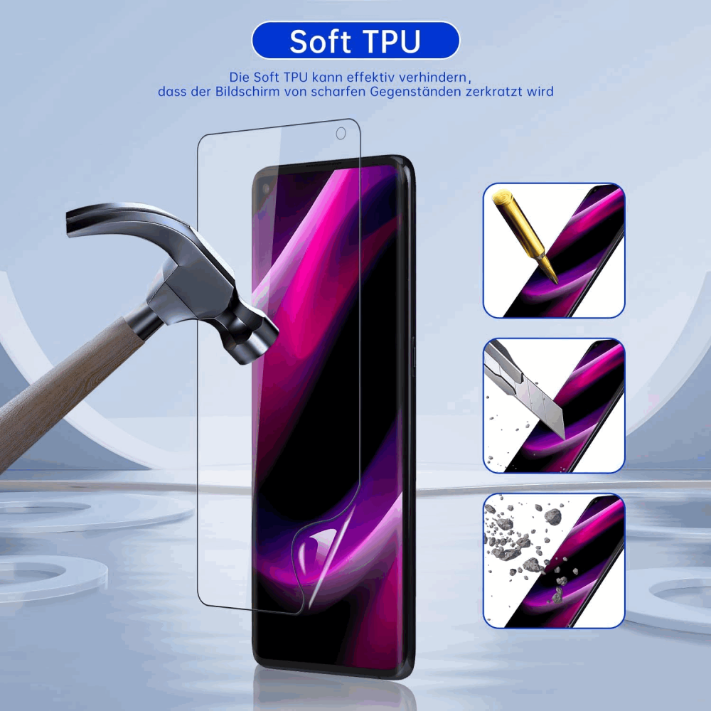Set 2  protectii de Ecran din TPU Moale, Ultra Clar, Compatibil cu Oppo Find X3 Pro 5G, Rcokas, 1SWL [3]