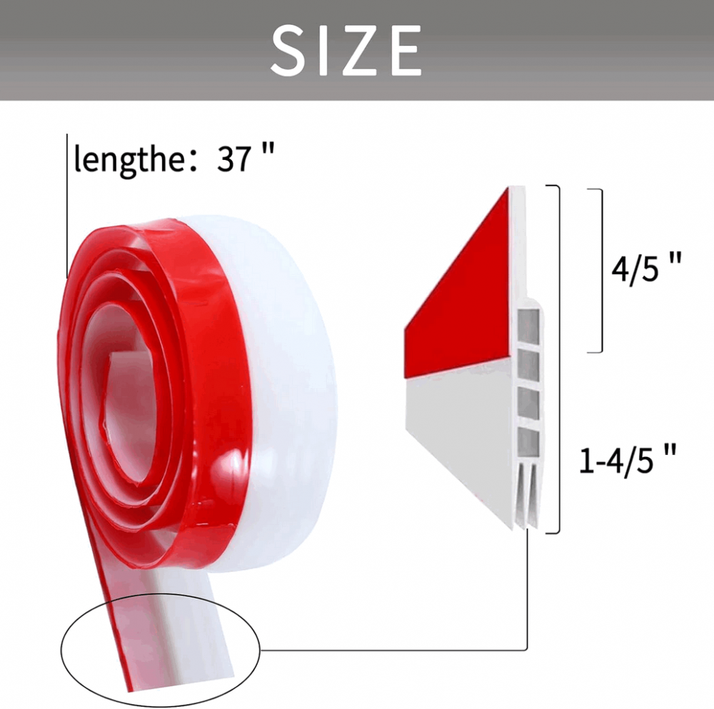 Set 2 protectii usa si geam anti curent, Anti praf si insecte, Din silicon, adeziv, 94 x 4,5 cm [2]