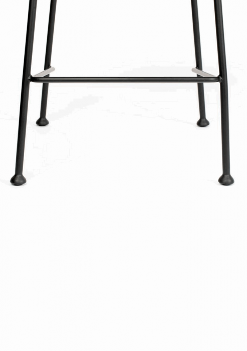 Set 2 Scaune de bar, Zuiver Benson, 75 cm, catifea si metal, albastru închis [7]