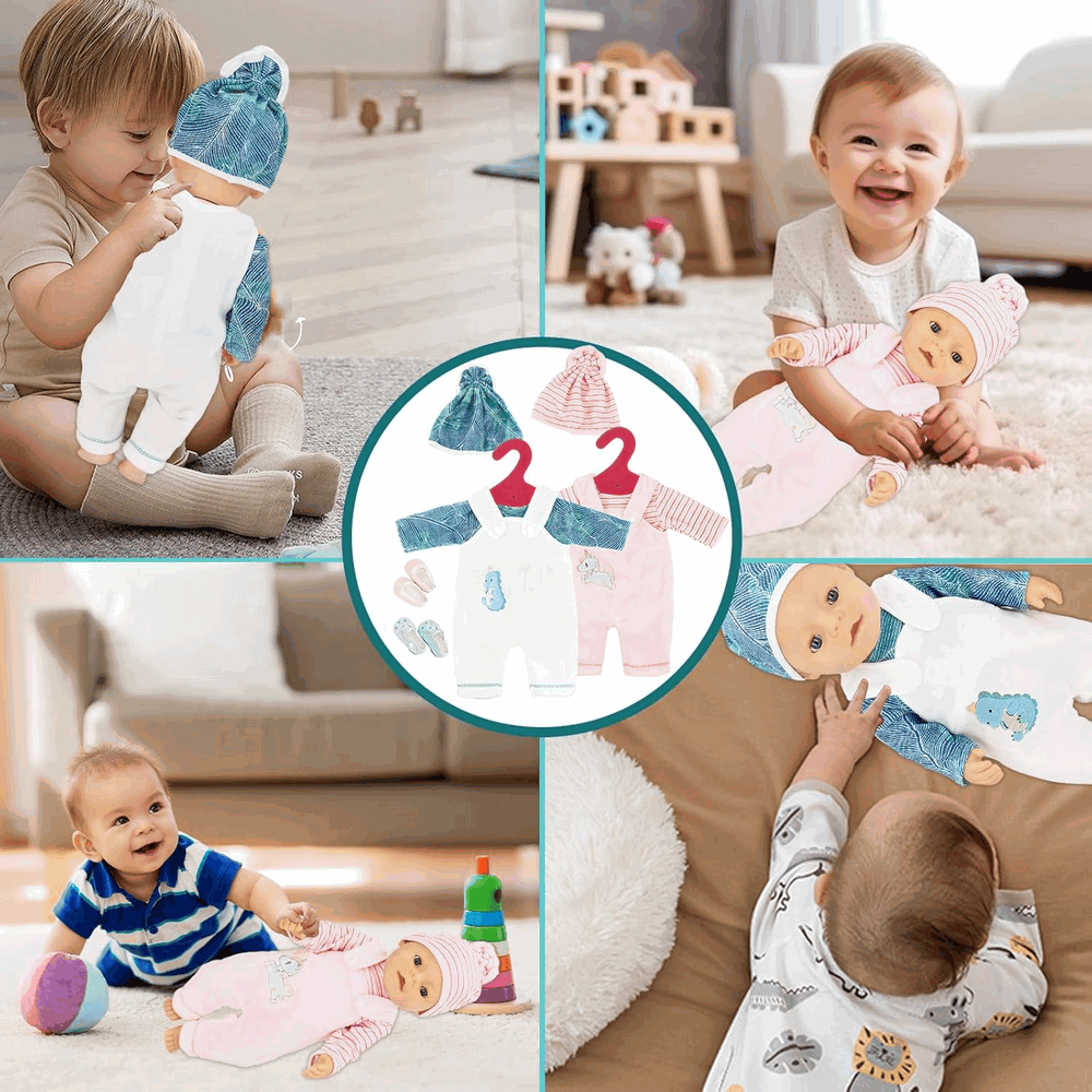 Set 2 tinute pentru păpuși de 46 cm, multicolor, VJ5N [3]