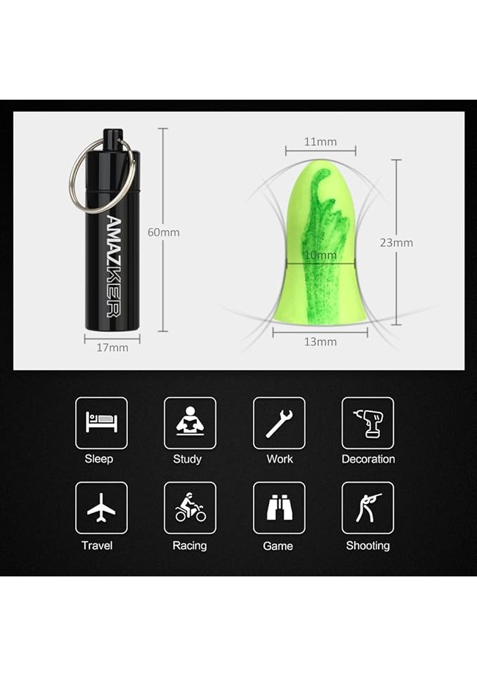Set 20 de perechi de dopuri de urechi, Design Natural și Ergonomic, Protecție Fonica 35 dB, Confort Superior [2]