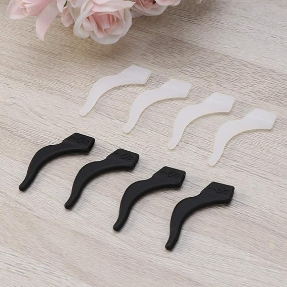 Set 20 Perechi, Suport Ureche din Silicon pentru Ochelari de Vedere și Soare, iPlusmile, Antiderapante, Negru [4]