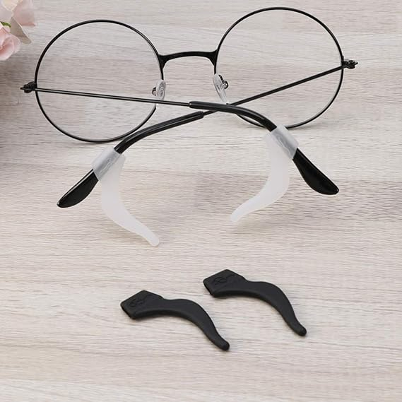 Set 20 Perechi, Suport Ureche din Silicon pentru Ochelari de Vedere și Soare, iPlusmile, Antiderapante, Negru [5]