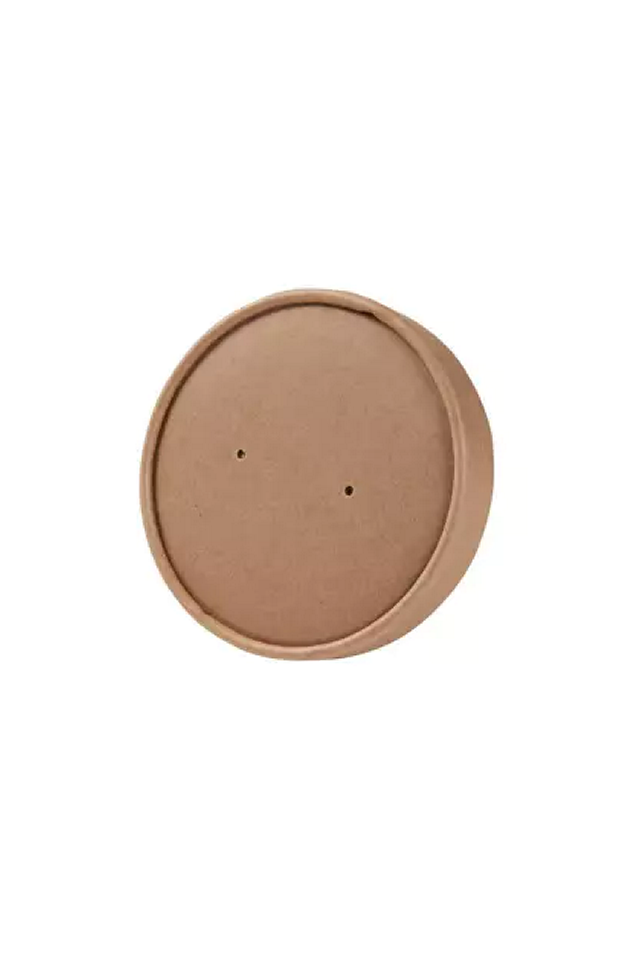 Set 25 boluri biodegradabile supa cu capac, premium, carton alb cu capac maro, cu PLA la interior, 600ml [2]