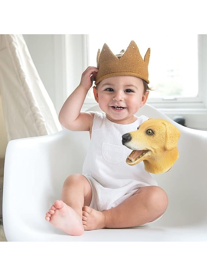 Set 3 Păpuși Mânușă Cățeluși, Labrador, Husky și Bulldog Francez, Jucării Realiste din Latex pentru Copii, Cadou Educațional și Amuzant [5]