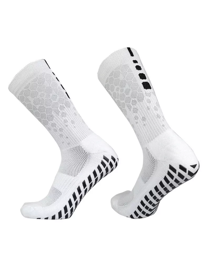 Set 3 perchi sosete sport antialunecare unisex, design fagure, respirabile, confort maxim, alb, marime 39-42 [1]