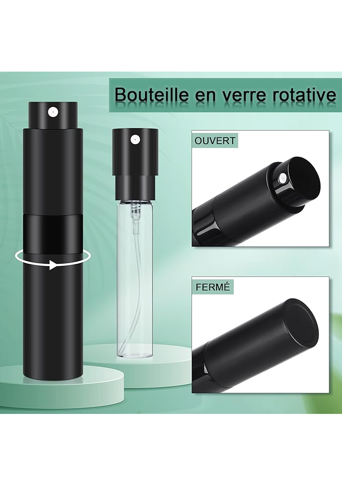 Set 3 sticlute de parfum portabile, culoare negru, SANNIX - ZMPV [3]