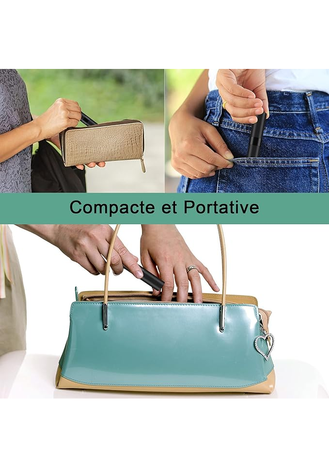 Set 3 sticlute de parfum portabile, culoare negru, SANNIX - ZMPV [5]