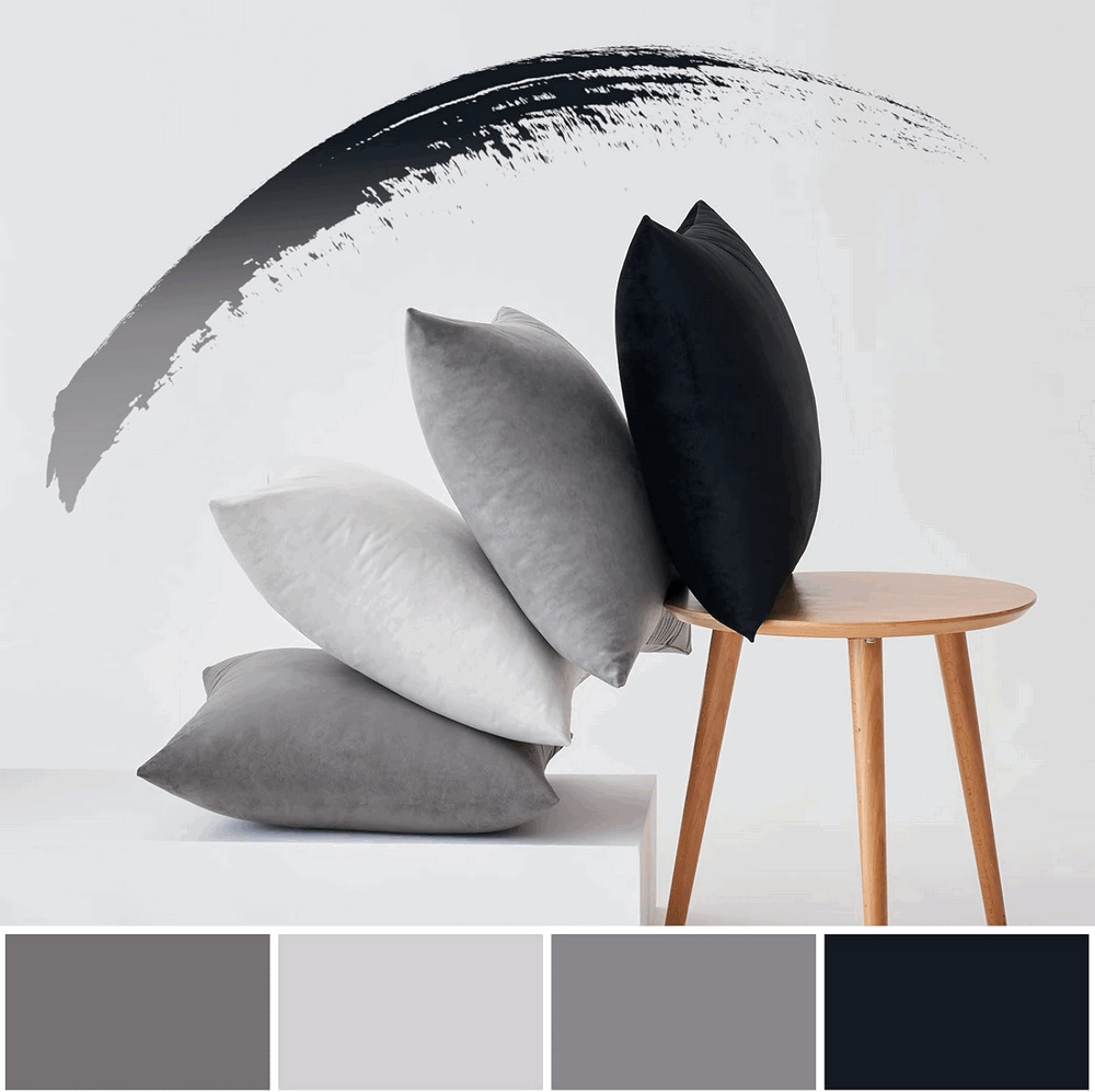 Set 4 fete de perne decorative, Miulee, nuante de gri, 50x30 cm, OWDZ [5]