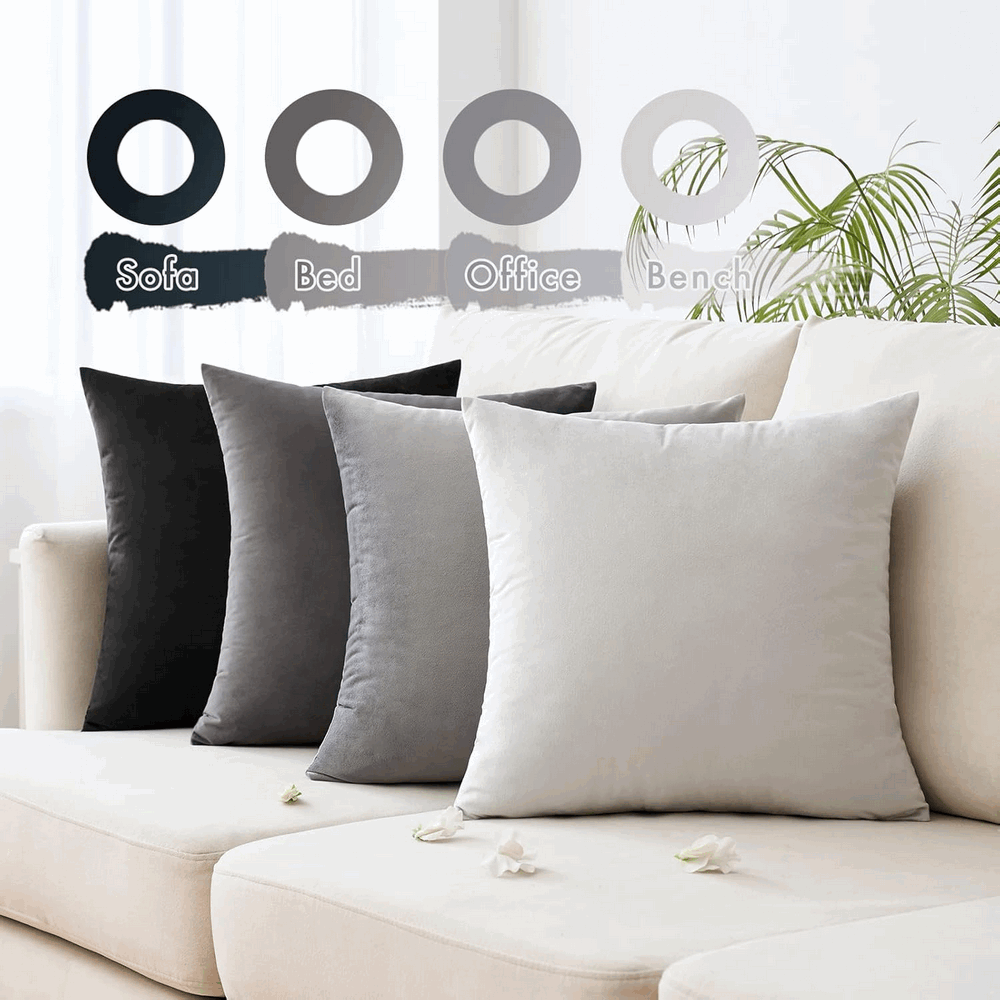 Set 4 fete de perne decorative, Miulee, nuante de gri, 50x30 cm, OWDZ [2]