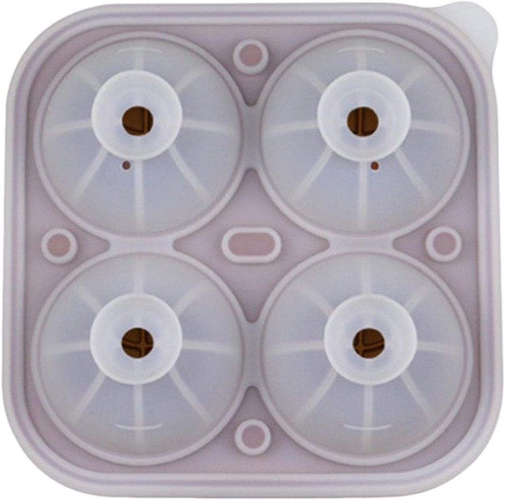 Set 4 Forme Cuburi Gheata 3D Minge Baschet, Koilox, Silicon Maro, BPA-Free, Usor de Umplut si Curatat, Pentru Whisky, Cocktail, Suc, Rezistente la Masina de Spalat Vase [3]