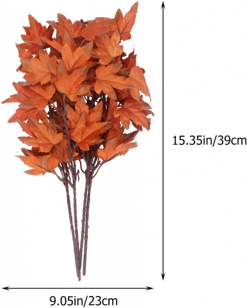 Set 4 Ramuri Artificiale cu Frunze de Arțar PRETYZOOM, Flori de Toamnă din Mătase, Decor Interior și Exterior, Aranjamente Florale și Evenimente [5]