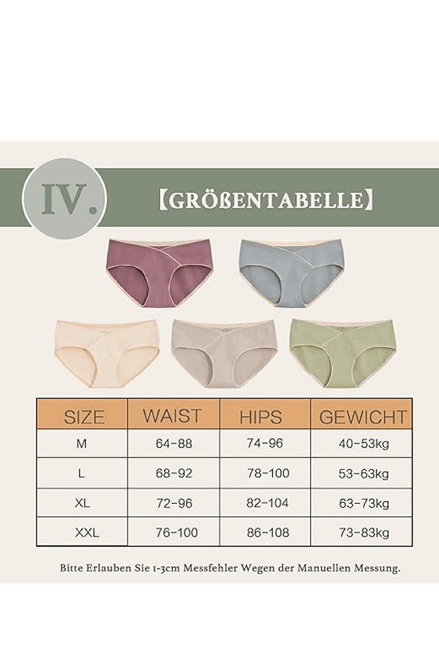 Set 5 perechi Slipi de maternitate pentru femei cu talie joasă, din bumbac în formă de V, IVOKHA, Alpha, XXL, N0JT [3]