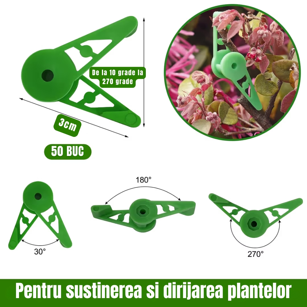Set 50 flexoare plante reglabile 270 grade cu banda Velcro pentru sustinere gradina [2]