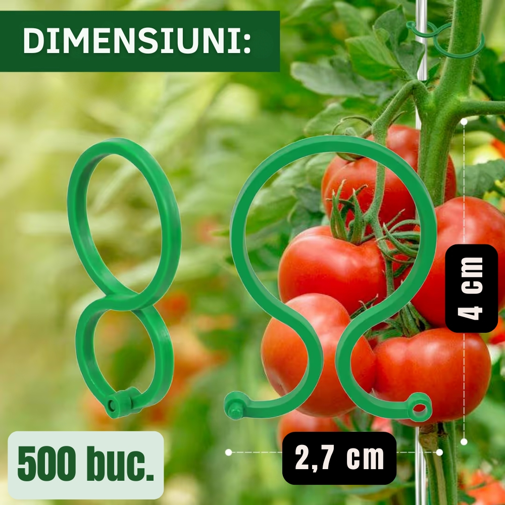 Set 500 cleme plante gradina reutilizabile pentru sustinere rosii si plante cataratoare [2]