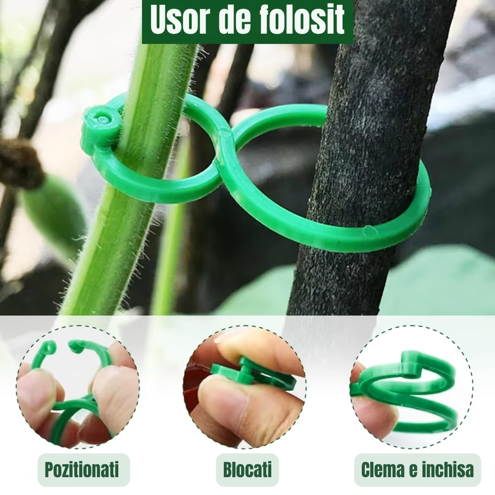 Set 500 cleme plante gradina reutilizabile pentru sustinere rosii si plante cataratoare [3]