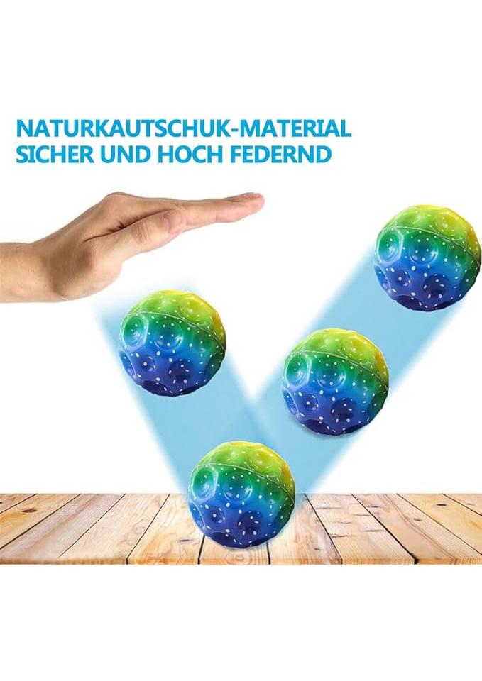 Set 6 Bile Saltarete, Bile Colorate pentru Copii, Bile Elastice pentru Jocuri și Distracție în Aer Liber [5]