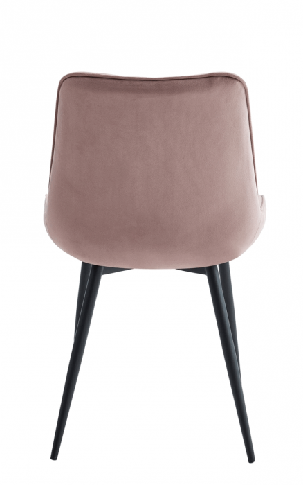 Set 6 scaune living, Adana Colenis gama lux, catifea/metal, 87x60x43 cm, Roz [5]