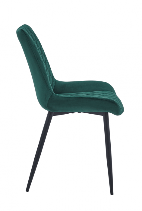 Set 6 scaune living, Adana Colenis gama lux, catifea/metal, 87x60x43 cm, Verde [3]