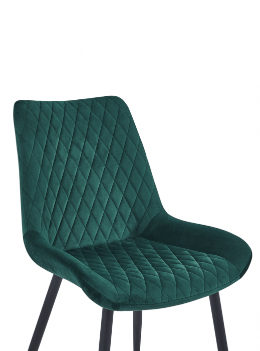 Set 6 scaune living, Adana Colenis gama lux, catifea/metal, 87x60x43 cm, Verde [4]