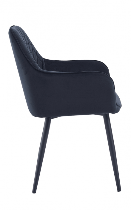 Set 6 scaune living, Beverly Colenis gama lux, catifea/metal, 85x60x45 cm, Negru [4]