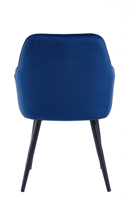 Set 6 scaune living, Beverly Colenis gama lux, catifea/metal, 85x60x45 cm, Albastru [3]