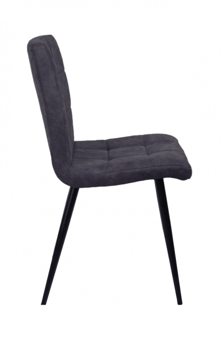 Set 6 scaune living, Dani Colenis gama lux, catifea/metal, 84x42x39 cm, Antracit [3]