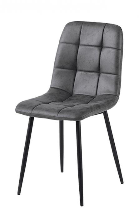 Set 6 scaune living, Ela Colenis gama lux, catifea/metal, 89x44x40 cm, Antracit [2]