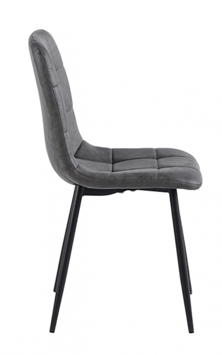 Set 6 scaune living, Ela Colenis gama lux, catifea/metal, 89x44x40 cm, Antracit [4]