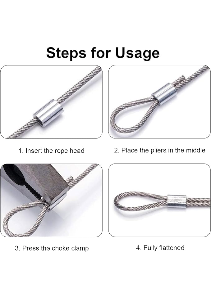 Set 60 de cleme de strangere din aluminiu, 8mm diametru - V66B [5]