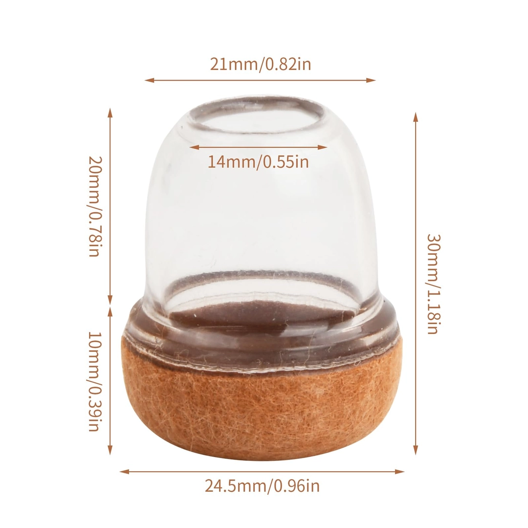 Set 8 Protectii Picioare Scaun, Diametru 14-19 mm, cu Pasla, Protectie parchet, anti zgomot, pentru 2 scaune [2]