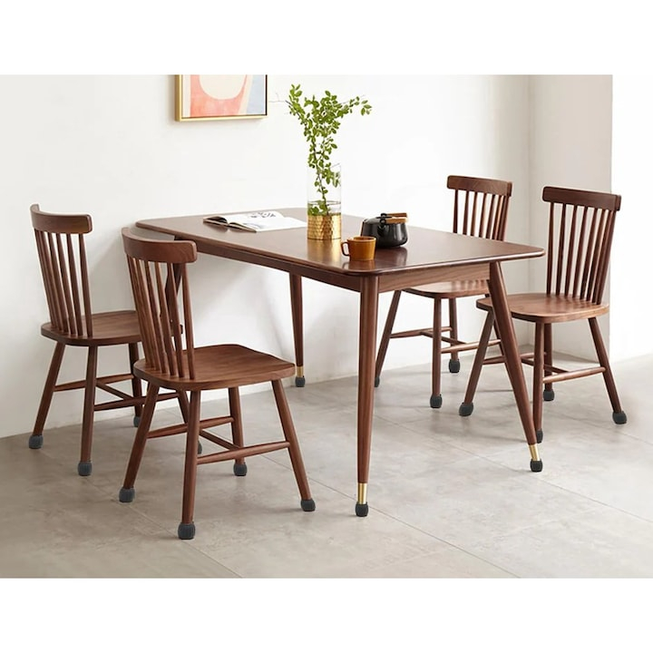 Protectii picioare scaun Ø28-32 mm silicon negru cu pasla pentru parchet [7]