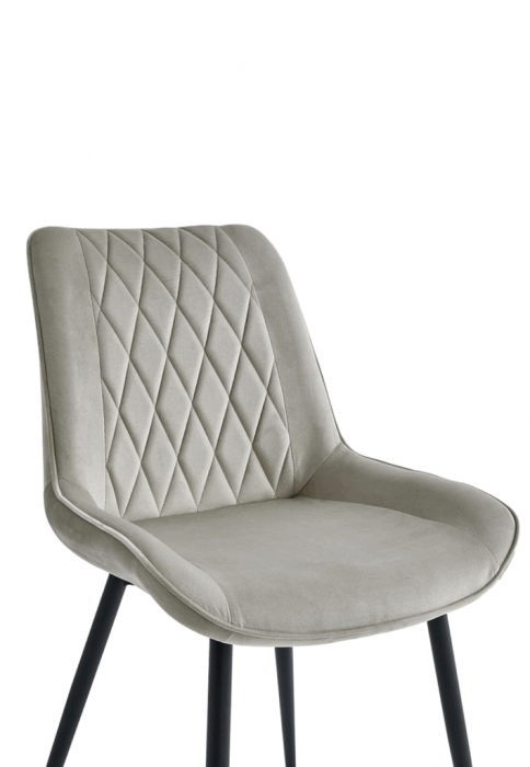 Set 8 scaune living, Adana Colenis gama lux, catifea/metal, 87x60x43 cm, Beige [2]