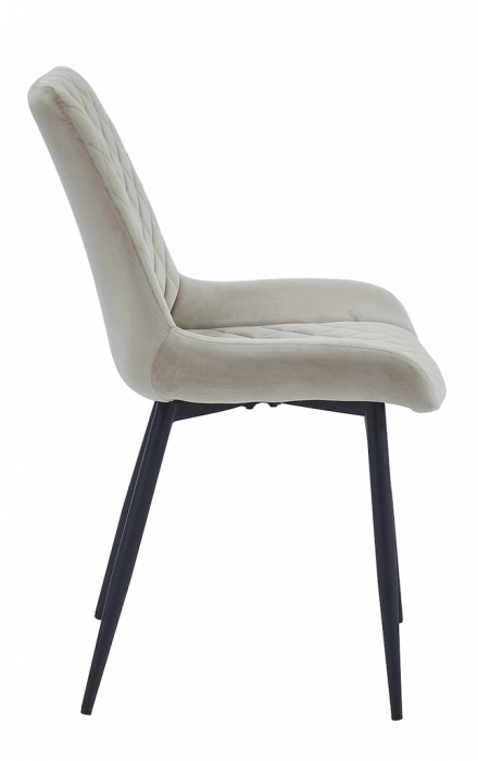 Set 8 scaune living, Adana Colenis gama lux, catifea/metal, 87x60x43 cm, Beige [5]