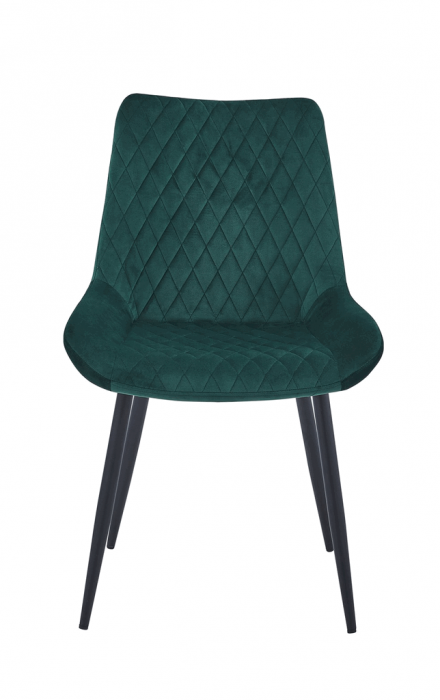 Set 8 scaune living, Adana Colenis gama lux, catifea/metal, 87x60x43 cm, Verde [3]