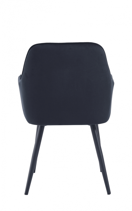 Set 8 scaune living, Beverly Colenis gama lux, catifea/metal, 85x60x45 cm, Negru [4]