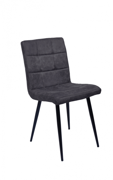 Set 8 scaune living, Dani Colenis gama lux, catifea/metal, 84x42x39 cm, Antracit [1]