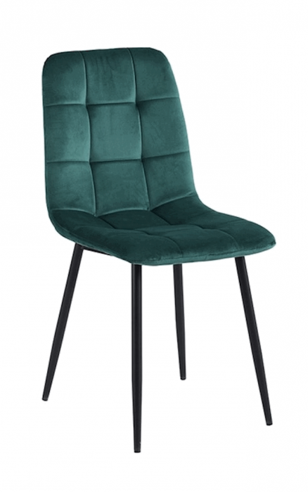Set 8 scaune living, Ela Colenis gama lux, catifea/metal, 89x44x40 cm, Verde [4]