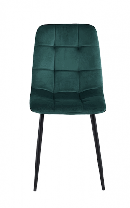 Set 8 scaune living, Ela Colenis gama lux, catifea/metal, 89x44x40 cm, Verde [5]