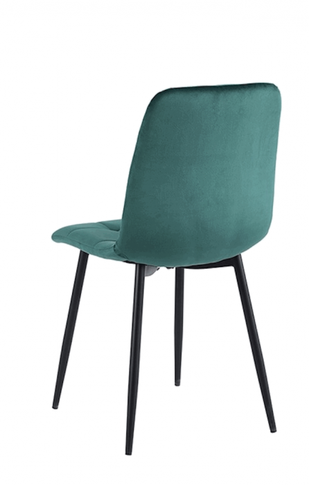 Set 8 scaune living, Ela Colenis gama lux, catifea/metal, 89x44x40 cm, Verde [6]
