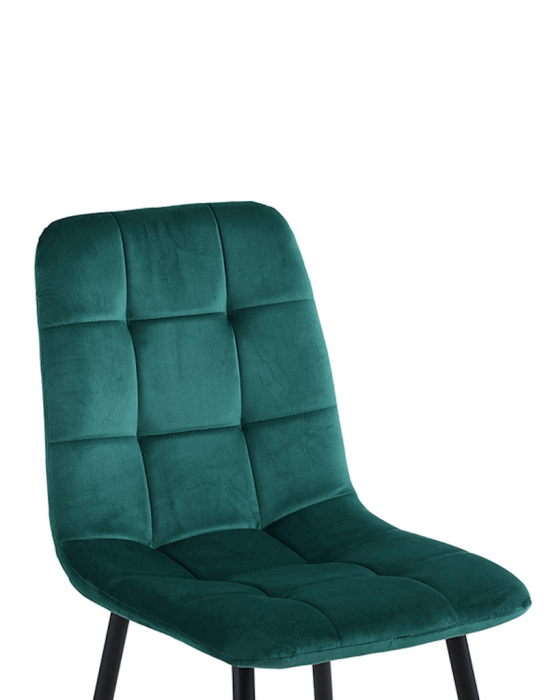 Set 8 scaune living, Ela Colenis gama lux, catifea/metal, 89x44x40 cm, Verde [2]