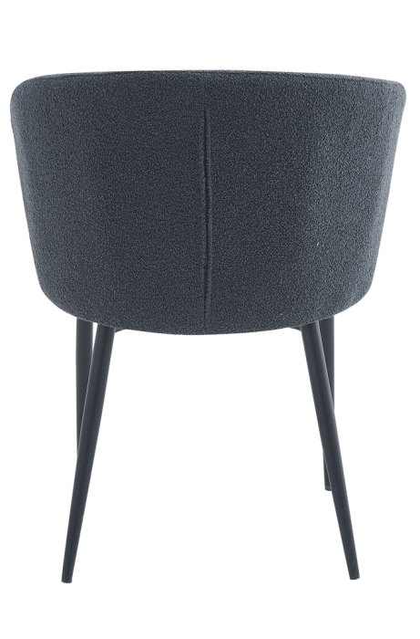 Set 8 scaune living, Kubra Colenis gama lux, stofa boucle/,metal, 83x55x44 cm, Negru [4]