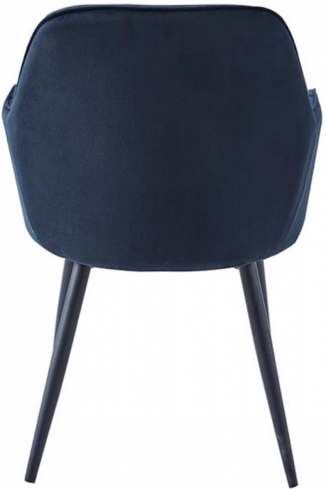 Set 8 scaune living, Levan Colenis gama lux, catifea/metal, 85x55x47 cm, negru [3]